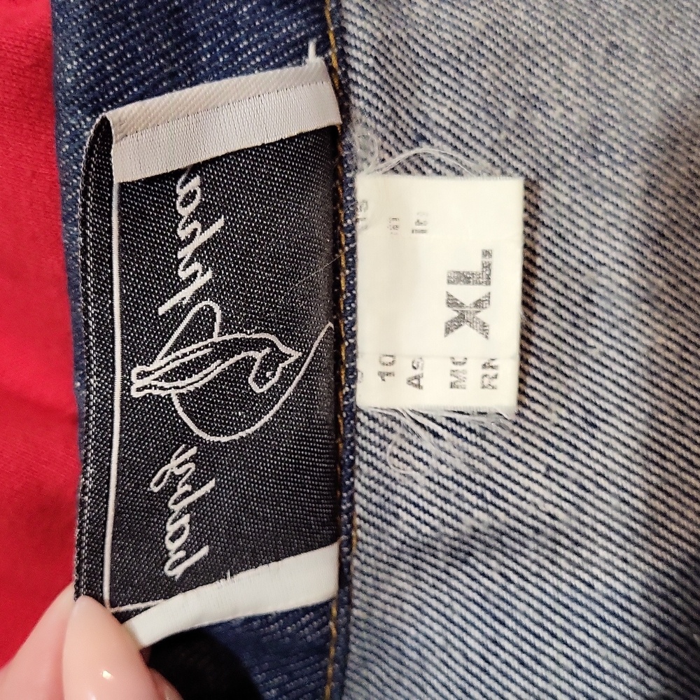 Baby Phat Denim Jacket with Red Rose Embroidery - Picture 10 of 12